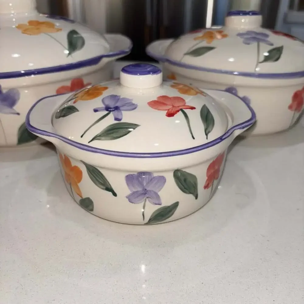 Flower Garden By Housewares Intl Inc Covered Casserole Dish Set of 3